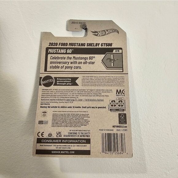 2025 Hot Wheels 2020 Ford Mustang Shelby GT500 Mustang 60 Series - Picture 5 of 5